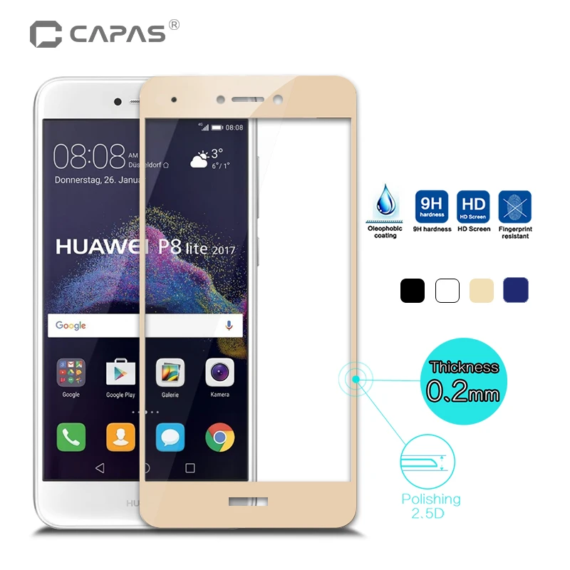 

for Huawei P9 Lite 2017 Screen Protector Almost Full Cover Tempered Glass for Huawei P8 Lite 2017/ for Honor 8 Lite