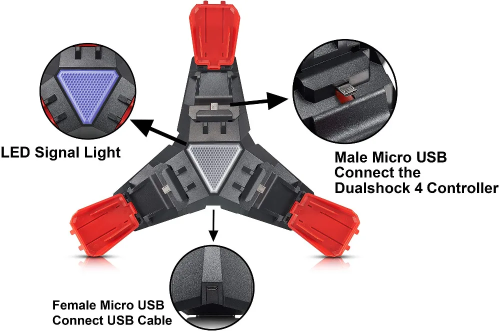 3 USB порты, контроллер док-станция для зарядки Tripple зарядная станция синий светодиодный для Microsoft Xbox One X-One контроллер геймпад