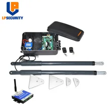 Водонепроницаемый электрический линейный привод двойные руки качающиеся ворота мотор con GSM Фотоэлементы кнопка лампы опционально