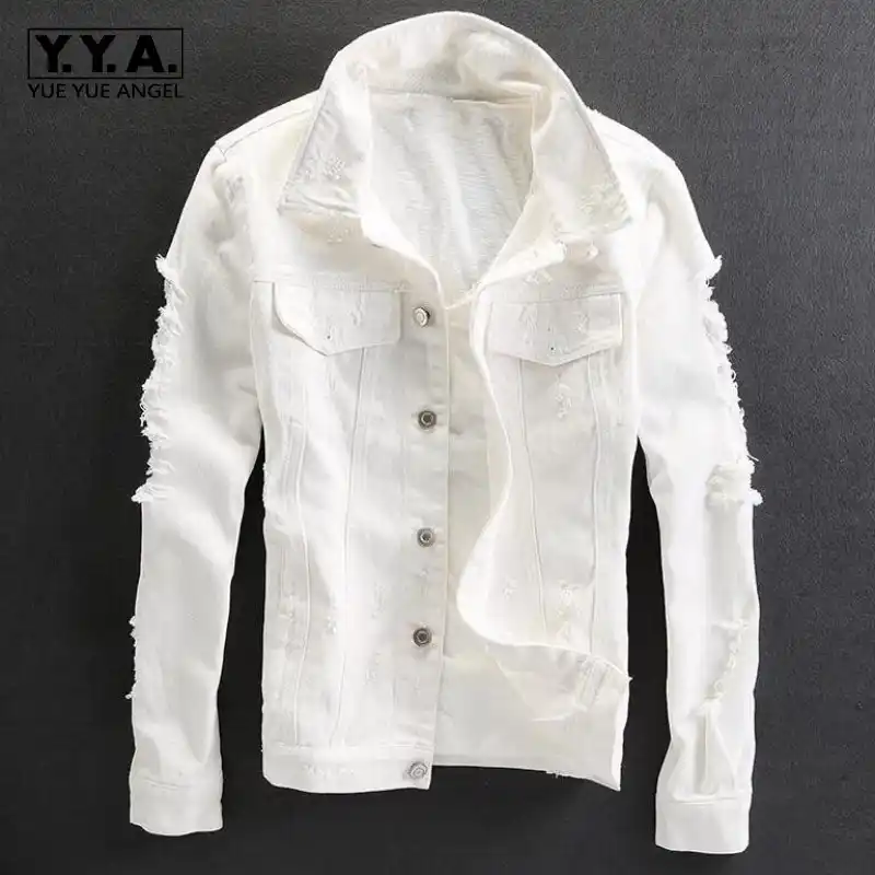 white jean jacket cheap