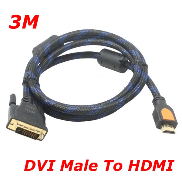 1.4 В DVI Мужчины К HDMI Кабель 3 М Для PS3 HDTV LCD HIMI Разъем adpater |