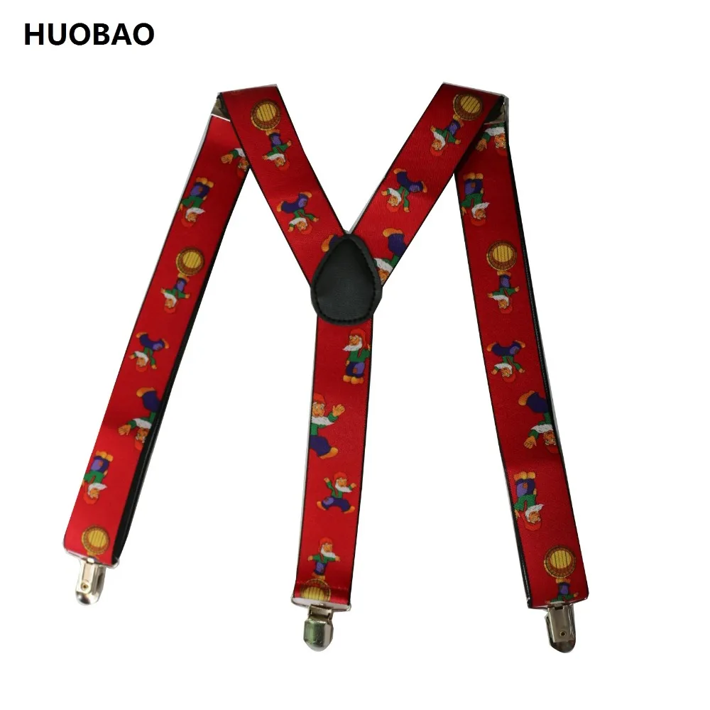 2018 New Men Adjustable 3.5cm Wide Heavy Duty Y Back Christmas Santa