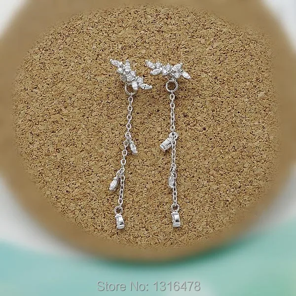 

New 925 Silver Han tassel drop earrings fall before and after the goddess of paragraph two wear long earrings earring