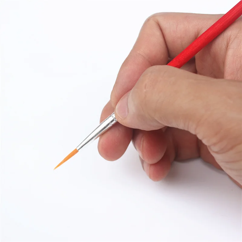 10Pcs small Gouache Watercolor paint Oil Painting Nail Art Pen Nylon yellow Hair Brushes Multi-functional soft Tip Pen