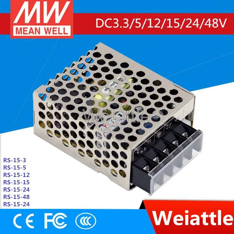 DC 3 V 5V 12V 15V 24V 48V MEAN WELL 0 625/1/1. 3/3A meanwell 15W одиночный выход импульсный источник питания