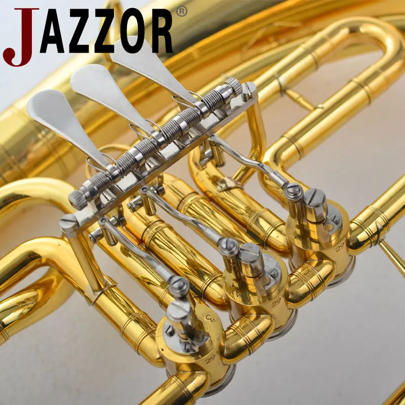 JAZZOR JYBT-E110 баритон Рог B плоский золотой лак баритон латунный духовой инструмент с мундштуком и баритон чехол