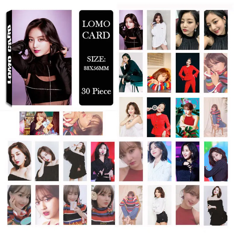 Youpop KPOP TWICE FANCY MOMO DaHyun TZUYU NAYEON альбом LOMO Cards k-pop Новая мода самодельная бумажная Фотокарта LK651 - Цвет: JIHYO-08