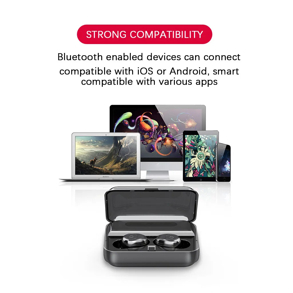 Мини Близнецы истинные Беспроводные спортивные наушники Bluetooth в ухо стерео наушники