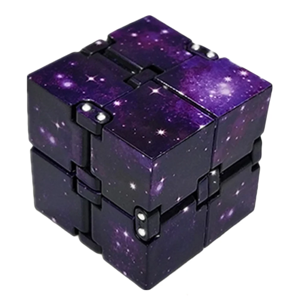 

Magic Cube Blocks Toy Finger Toy Galaxy Mini ABS Infinity Cube for Stress Relief Fidget Anti Anxiety Stress for Kids Adult