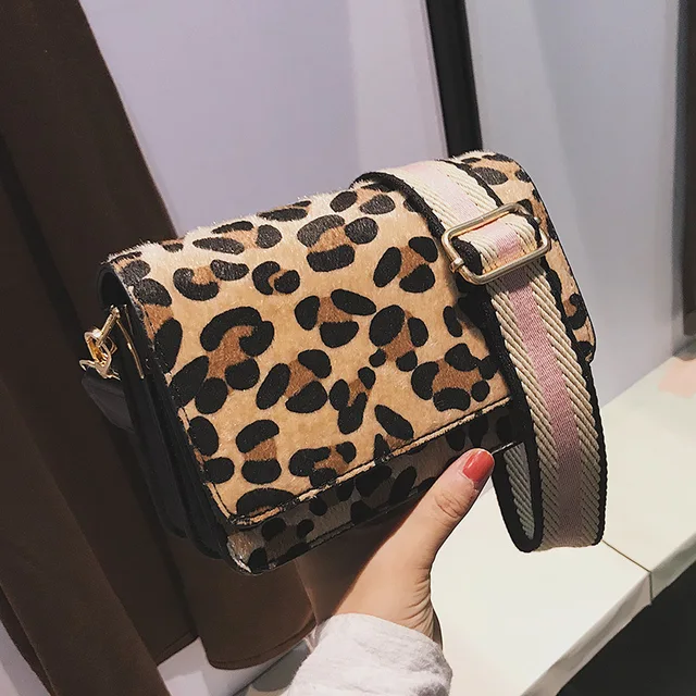 LEFTSIDE Leopard Print Small Flap Bags For Women 2018 Winter Crossbody Bags Lady Shoulder Hand Bag Handbags Fashion Retro Sexy