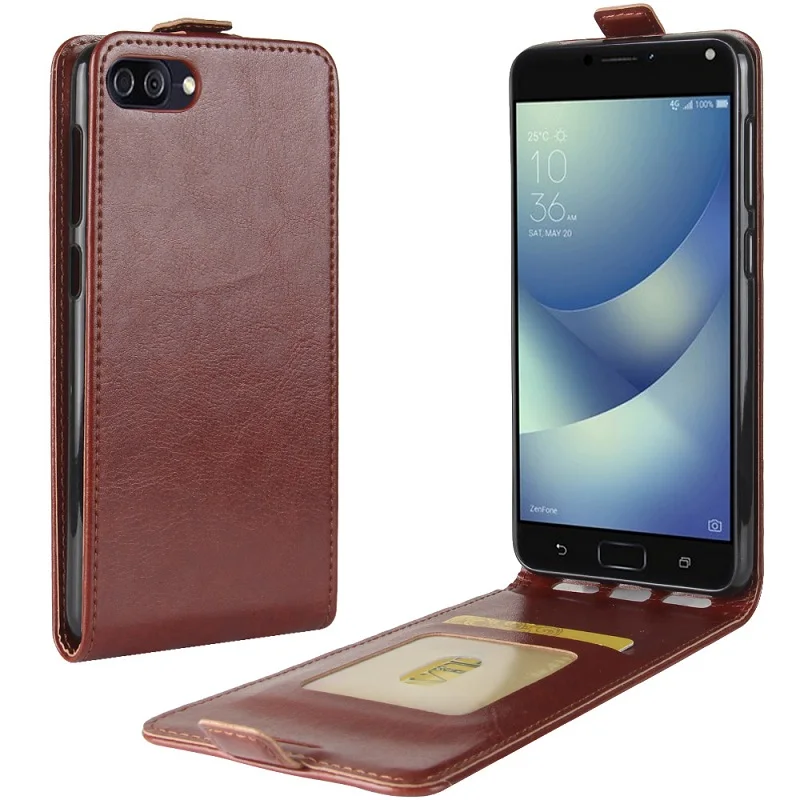 Роскошный флип чехол для ASUS Zenfone 4 Max ZC520KL кожаный задней панели fundas