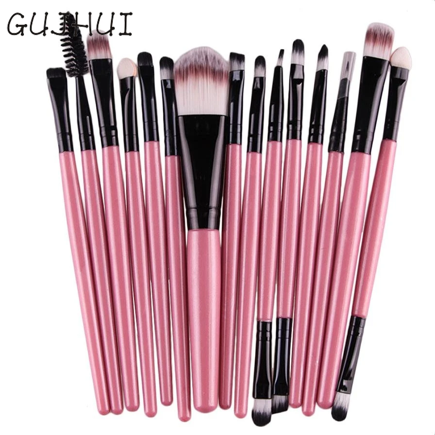 

GRACEFUL 15pcs/Set Eye Shadow Foundation eyeliner Eyebrow Lip Brush Makeup Brushes set Tools cosmetics Kits beauty Make Up Brush