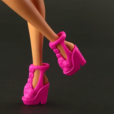 Новое поступление; модные ботинки; оригинальная обувь на высоком каблуке для куклы Барби; 15 стилей; - Цвет: E11
