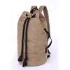 Scione Unisex Canvas Backpack 2 Different Sizes Bucket Drawstring Backpack Travel Luggage Bag Casual Men Laptop Rucksack Mochila ► Photo 2/6