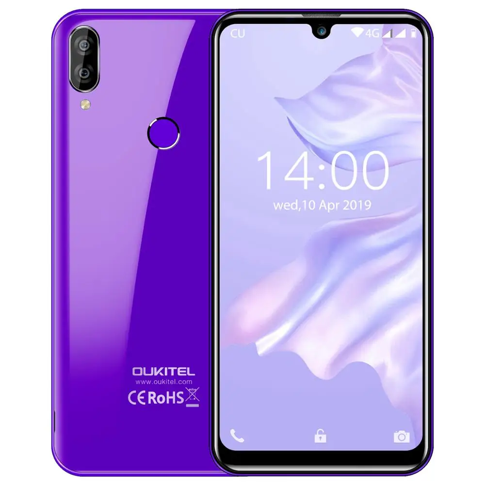 Смартфон OUKITEL C16 Pro, 3 ГБ, 32 ГБ, четырехъядерный процессор MTK6761P, 5,71 дюймов, экран в виде капли воды, 19:9, отпечаток пальца, LTE, 2600 мА/ч, для распознавания лица, мобильный телефон