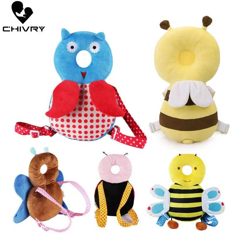 

Chivry Baby Head Pillow Infant Toddler Sleep Cute Bee Owl Cartoon Shape Baby Anti Fall Cushion Head Pillow Protection of Newborn