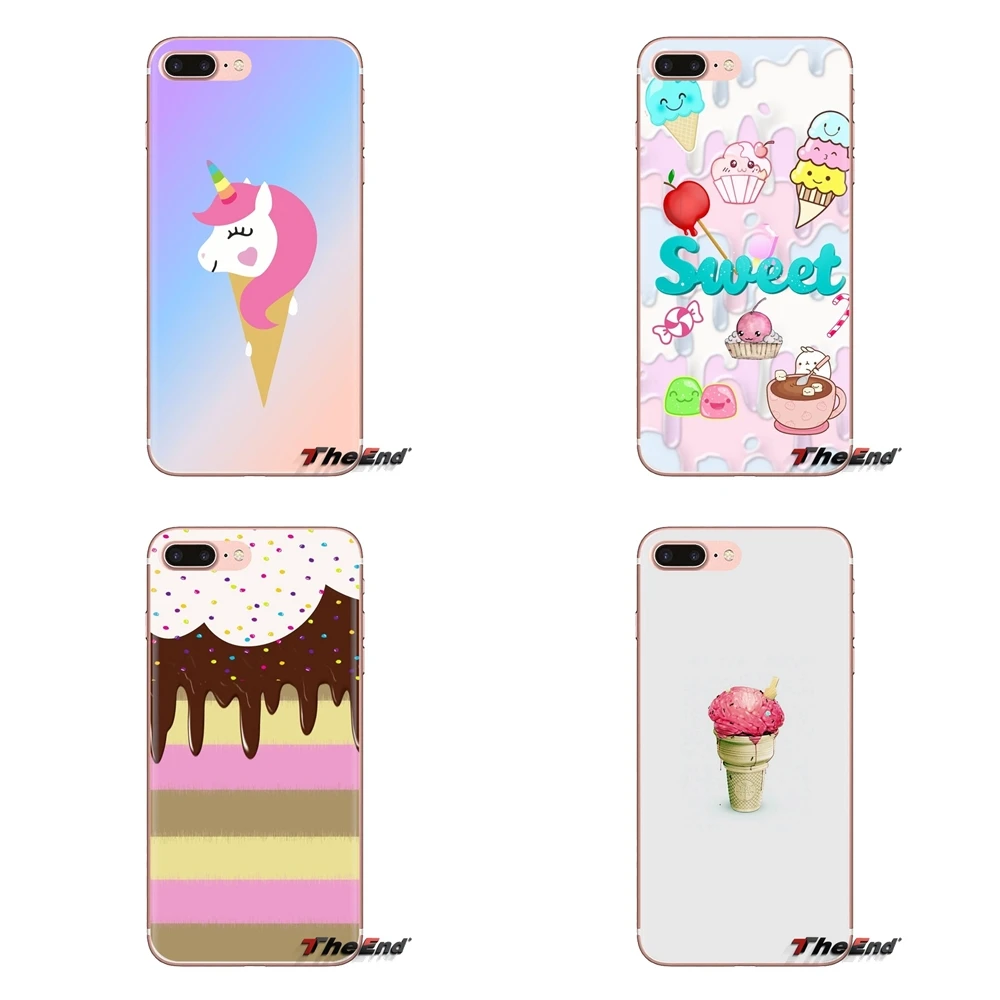 For LG Spirit Motorola Moto X4 E4 E5 G5 G5S G6 Z Z2 Z3 G2 G3 C Play Plus Mini Transparent Soft Shell Cover Lovely ice cream cute |