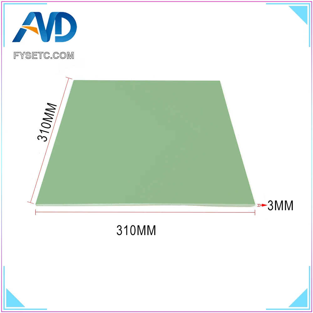

3D Printer Hotbed Build Plate 310*310*3mm 3D Printer Polypropylene Build Plate For Creality CR-10/CR-10S Printer