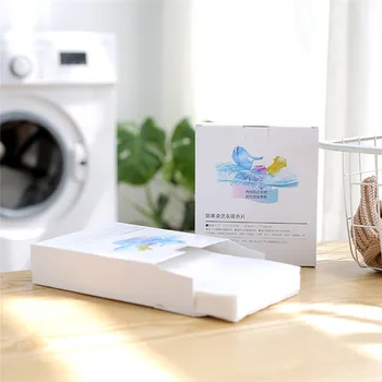 

Use For Washing Machine 24PCS Anti-Color Dyed Leaves Laundry detergent Color Run Remove Sheet Anti-stain Absorbent Color Catcher