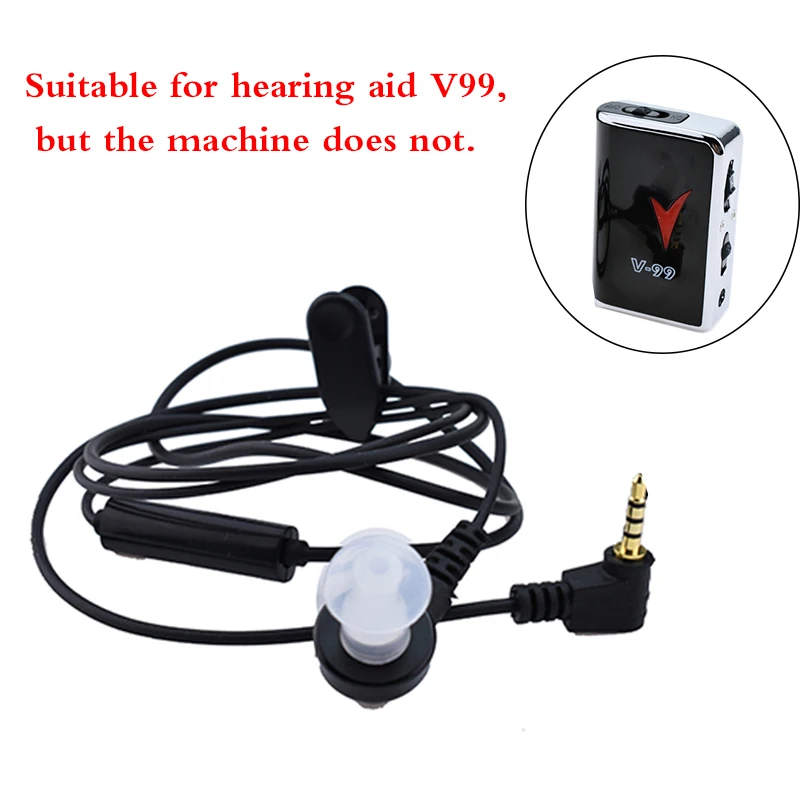 Headset For V-99 Pocket Hearing Aid Low Distortion Low Noise Personal Sound Amplifier Hearing Aids Clear Ear Care Accessories