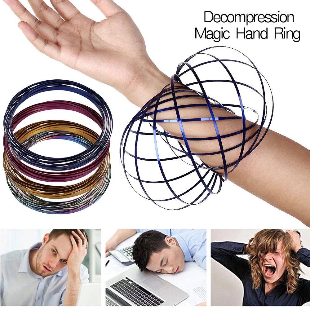 Transmutative Flow Ring Magic Ring Flow Toys Arm Ring Kinetic Spring Toy Metal Sensory