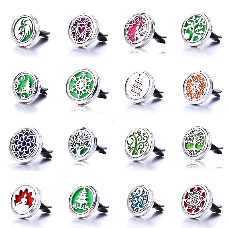 

Tree Of Life Car Clip Aromatherapy Essential Oil Diffuser Car Air Outlet Freshener Stainless Steel Perfume Locket Christmas Gift