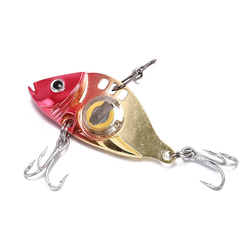 LED Light Fishing Lure Treble Hook Electronic Fishing Lamp Bait Tackle