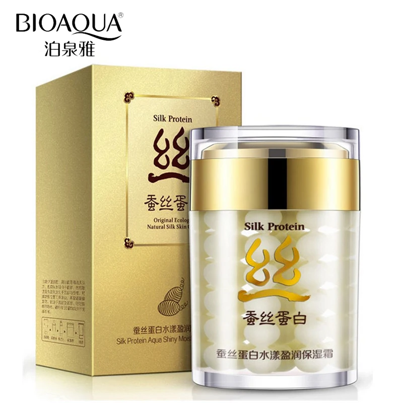 

2019 Sale New Mizon Ageless Bioaqua Brand Silk Protein Deep Moisturizing Face Cream Shrink Pores Skin Care Anti Wrinkle 60g