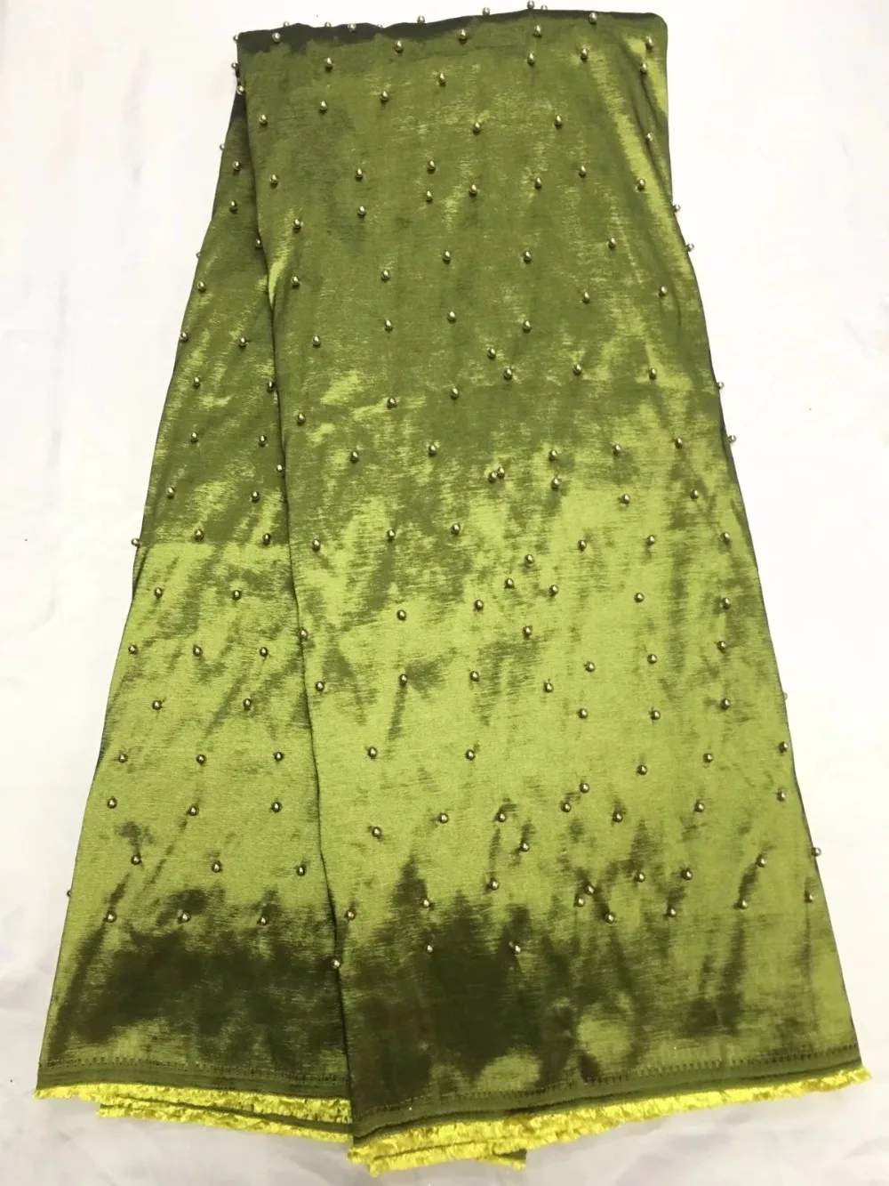 Нигерийская Джордж шелковая ткань с кружевом вышитые бисером свадебные кружева индийские африканские бусины великолепный кружевной материал