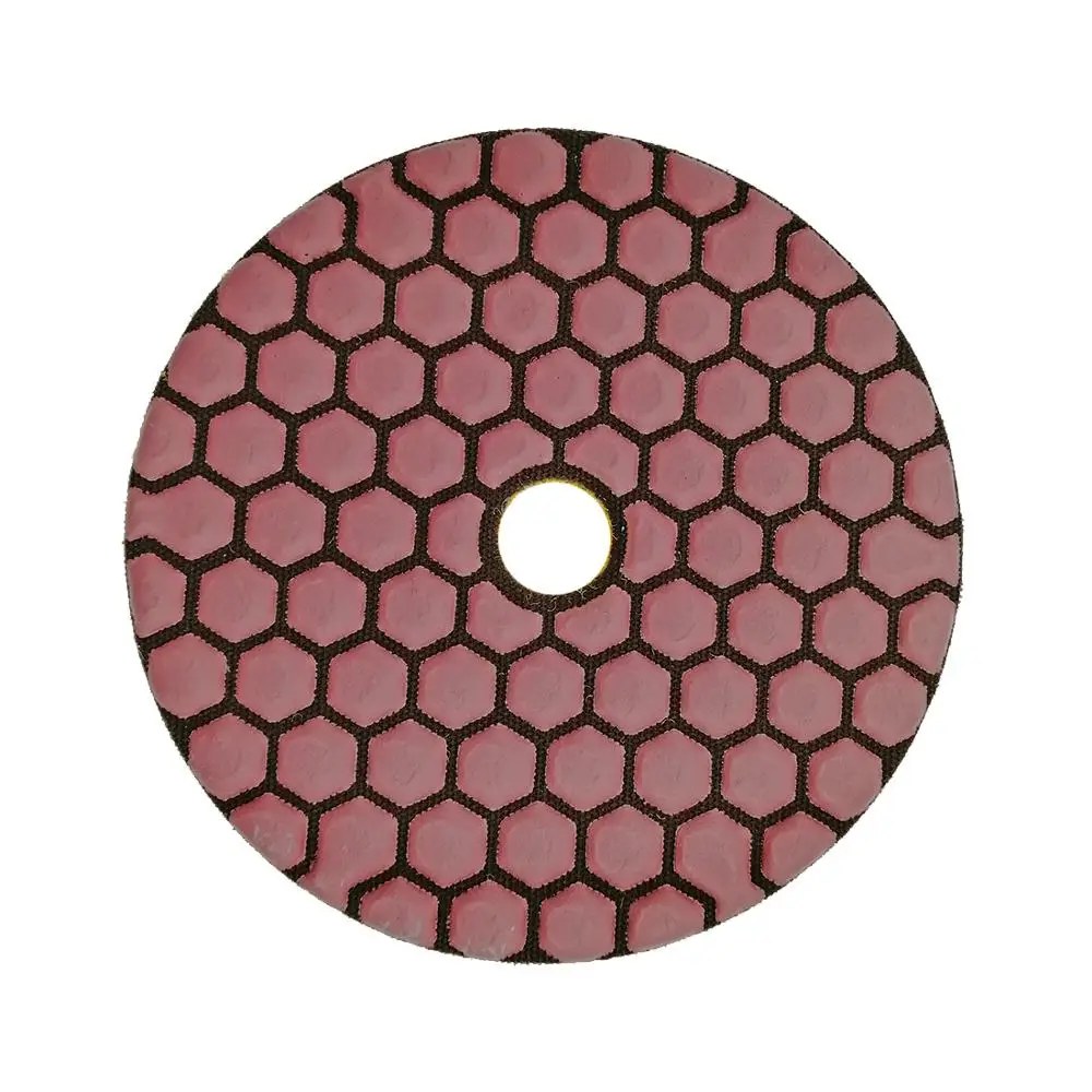7pcs 4" Resin bond diamond flexible Dry polishing pads Grit #100 For granite marble ceramic 100mm dry sander disk sanding disc