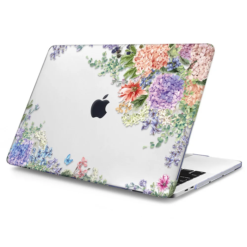 Жесткий чехол с цветочным рисунком и кристаллами для MacBook Air 11 12/air 13 A1932 retina 13 pro 13,3 15 16 touch bar A2141 чехол с цветами для ноутбука