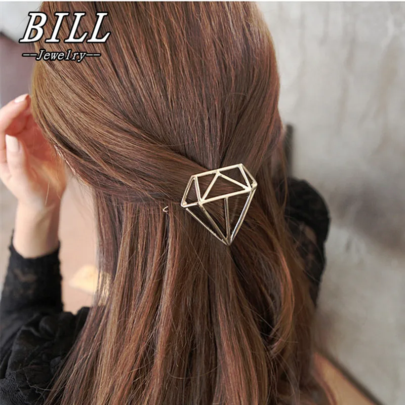 

TS404 2018 Hairpins Triangle Geometric Hair Pin Jewelry Hair Clip For Women Barrettes Head Accessories Bijoux