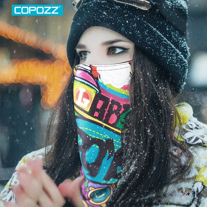 COPOZZ Ветрозащитная маска для лица Зимняя Теплая Лыжная езды на велосипеде