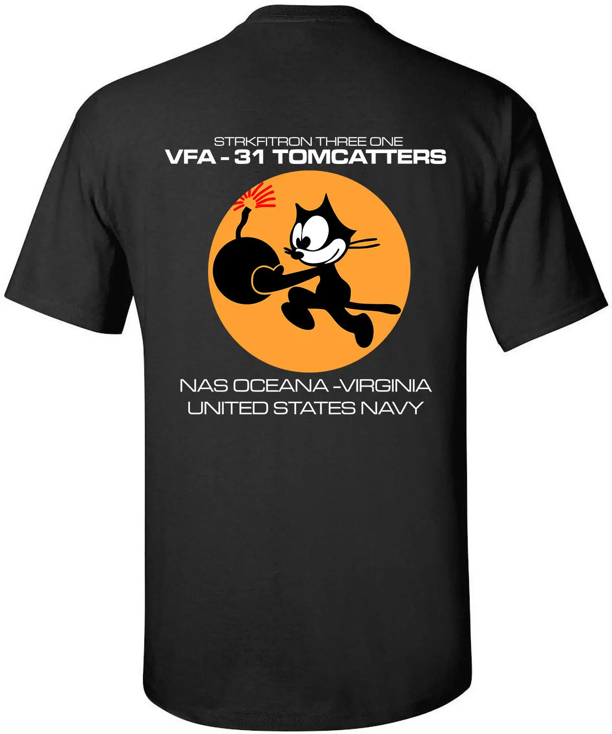 Новинка, летняя модная футболка, VFA31, надпись TOMCATS SQUADRON, ВМС США, футболки, S-3XL
