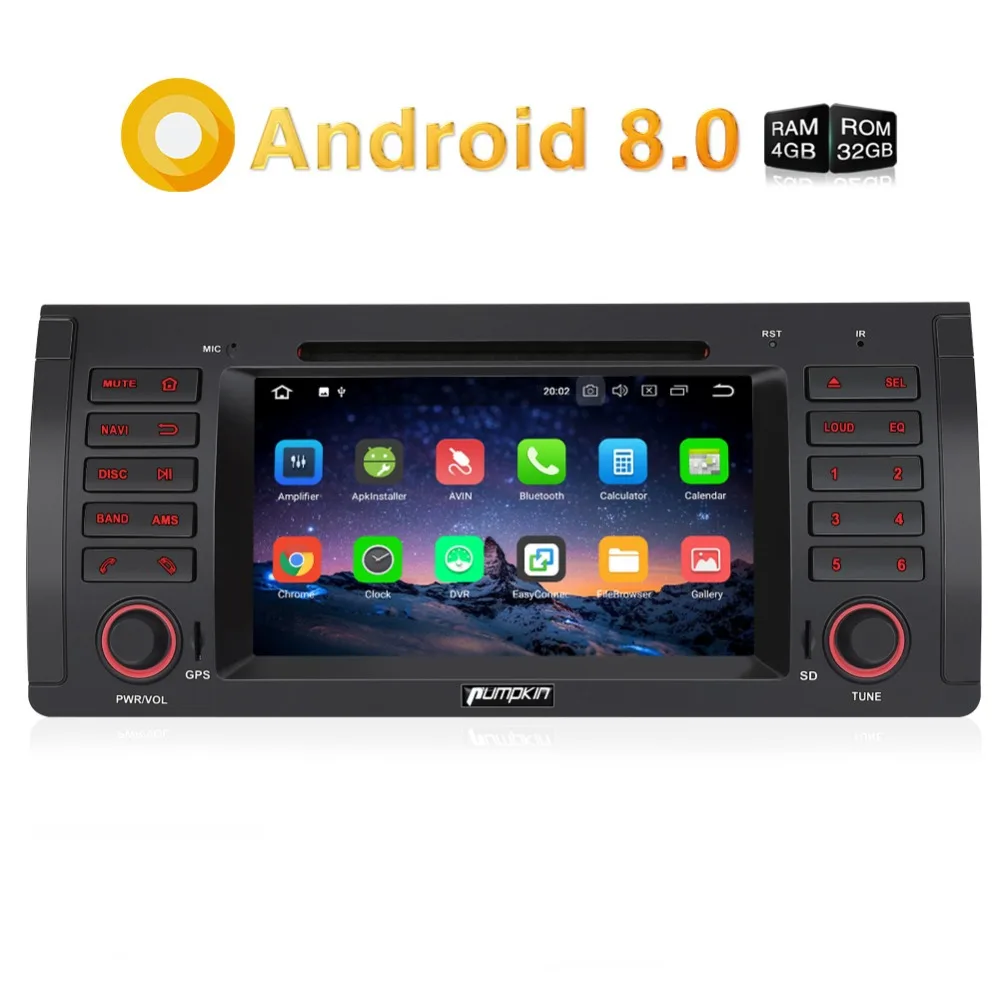 

Pumpkin 2 Din 7''Android 8.0 Car Stereo For BMW E39 Octa Core GPS Navigation 4GB RAM Wifi 4G Car Radio Touchscreen DVD Player
