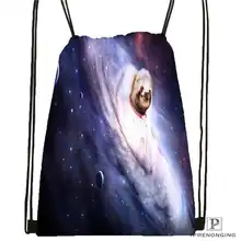 Пользовательские Чехол-лень-медведь-Stripper-Drawstring сумка-рюкзак милый рюкзак детский Ранец(черный назад) 31x40 см#180611-01-14