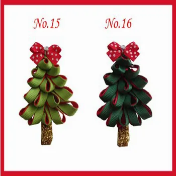 

18 Pcs Christmas Spring And Summer of 2015 High Quality Grosgrain Ribbon /Lace Print Kids Hair Accessories