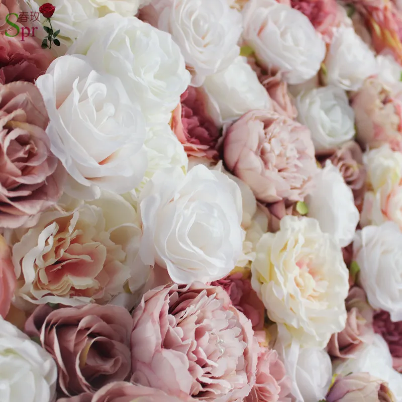 SPR 24pcs/lot luxury Artificial rose peony flower wall wedding backdrop