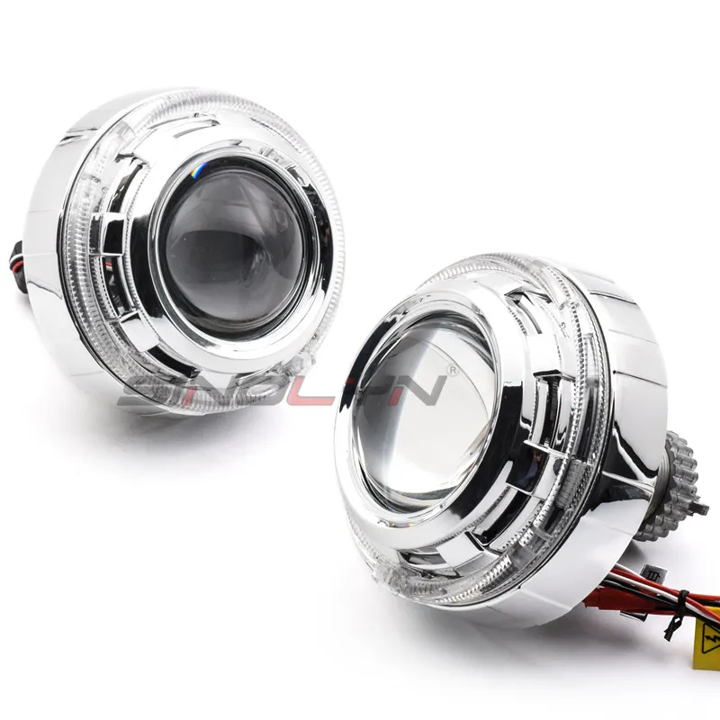 Sinolyn Биксеноновые линзы для проектора D2S HID линзы 3,0 Q5 светодиодный ангельские глазки DRL Halo для H4 Автомобильные фары аксессуары тюнинг DIY