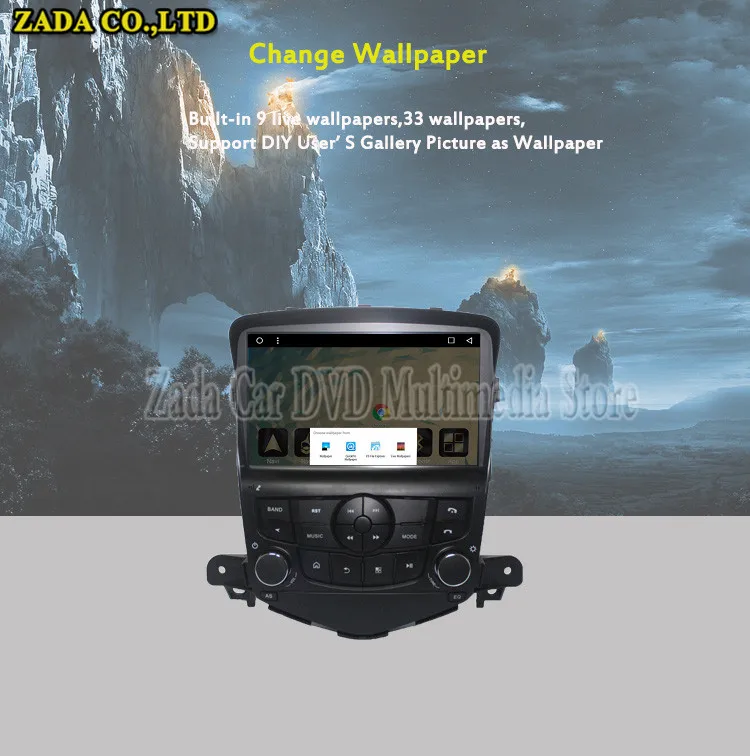 Discount NaviTopia 9inch Octa Core Android 8.1 Car DVD Player For Chevrolet Cruze 2009 2010 2011 2012 2013 2014 Car GPS Navigation 15