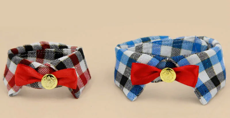 SYDZSW New Pet Products Puppy Dog Collar Bowtie Grace Plaid Pet Cat Dog Bowknot Collar Pet Clothing Accessories Dog Supplies S M L3