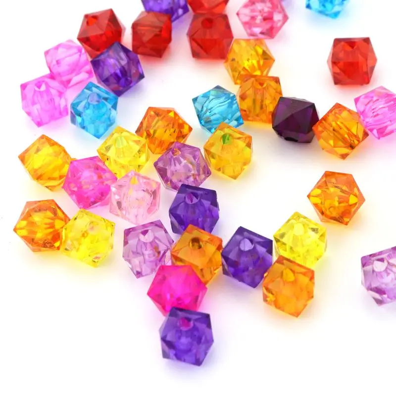 

Mixed Color Square Shape Sugar Loose Spacer Acrylic Beads For Jewelry Making Finding Bracelet Decoration Accessories Wholesale