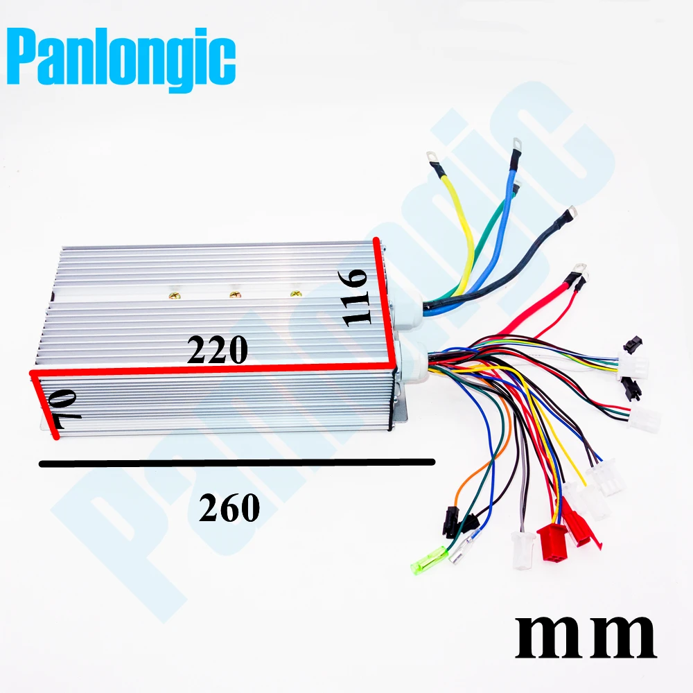 Panlongic 48-64 в 2000 Вт 2 кВт электрический велосипед электровелосипед скутер бесщеточный контроллер концентратор мотор BLDC мотор контроллер 24 MOFSETs