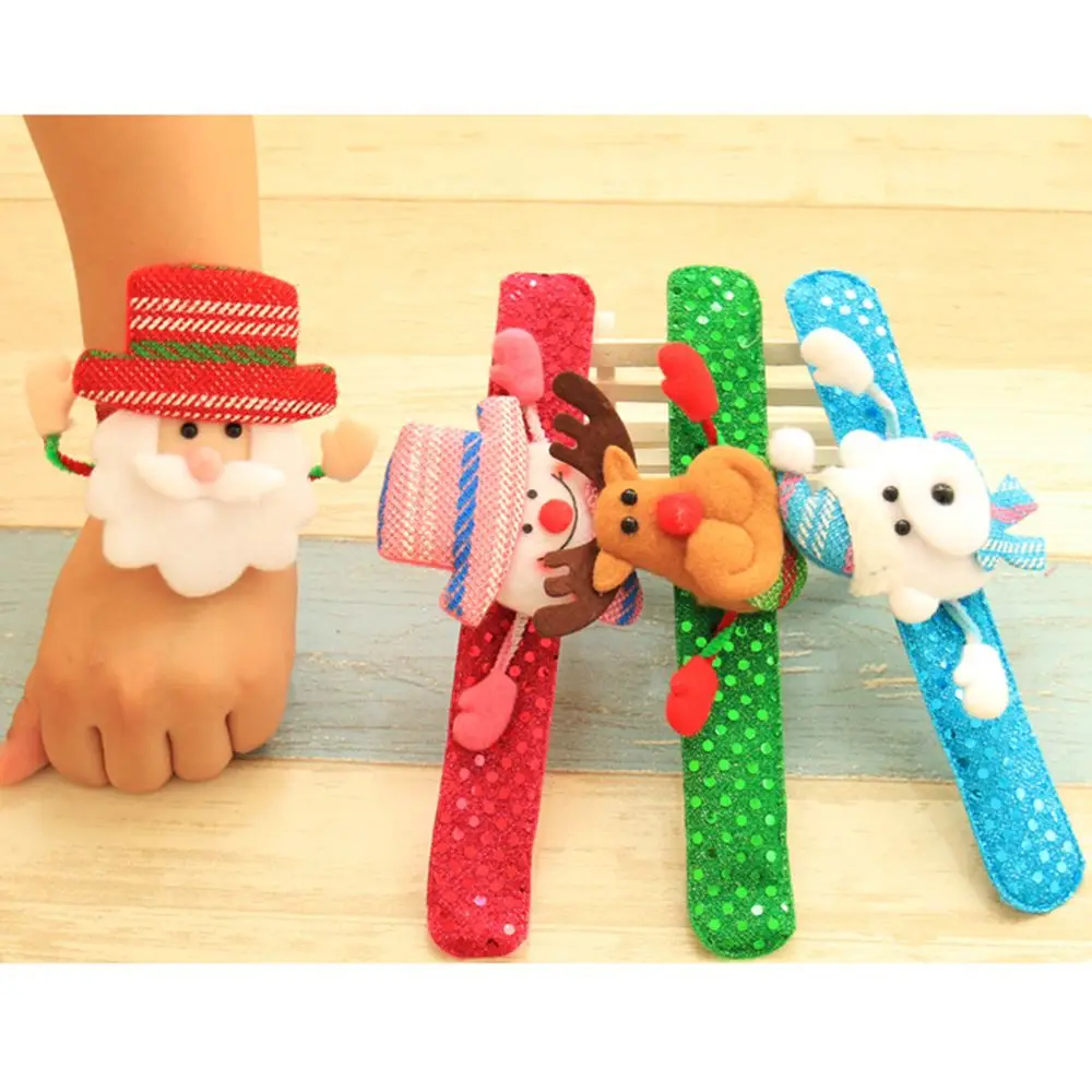 

LED Slap Band Glowing Wristband Light Up Bracelet For Christmas Xmas Decor New Kids Wrist Band Party Luminous Slap Bracelet