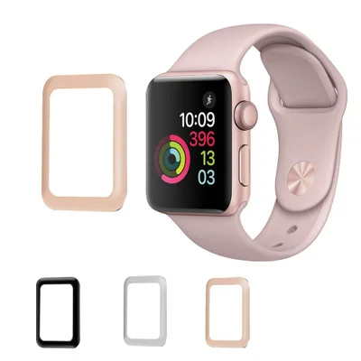 Для iwatch 42 мм 9 H металлический край 3D полное покрытие закаленное Стекло Экран