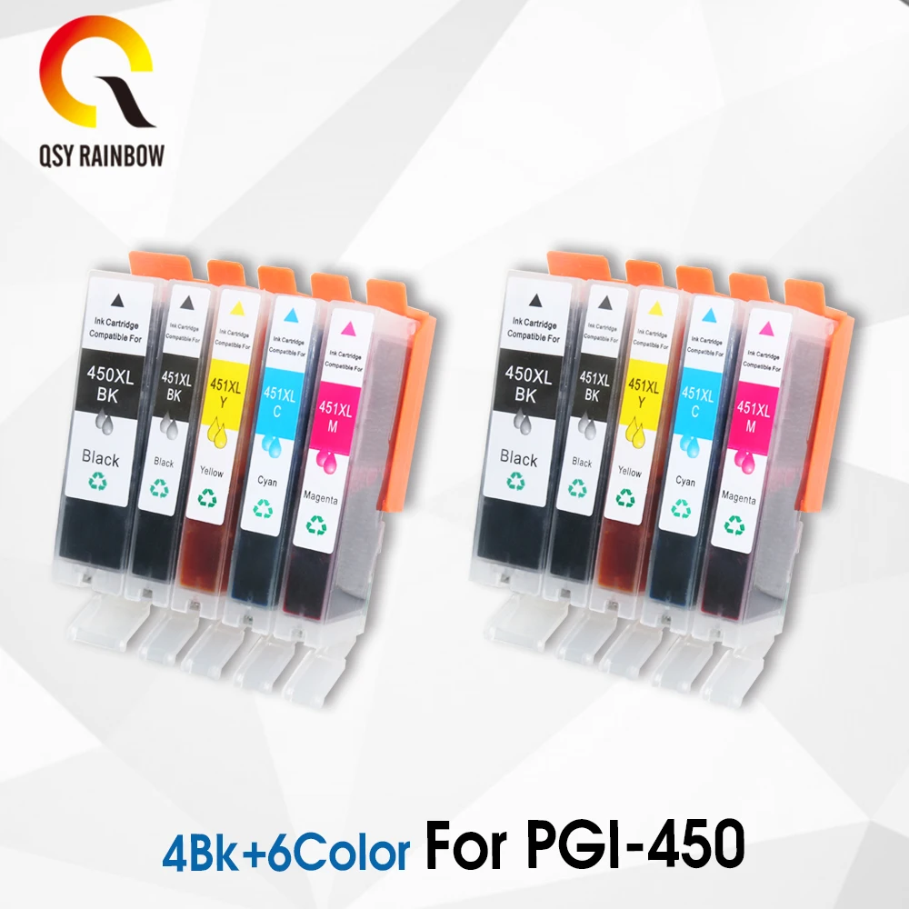 10 шт. чернильный картридж cmyk для Canon IP7240 MG5440 MG5540 MG6440 MG6640 MG5640 MX924 MX724 IX6840 450
