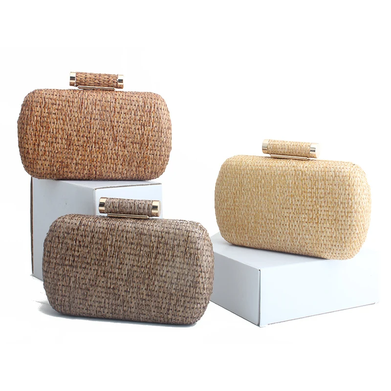 

New Fashion Wallet Straw Bag Handbags Rattan Bag Handmade Woven Summer Travel Beach Bag Luxury Handbags Women Bags Designer Top