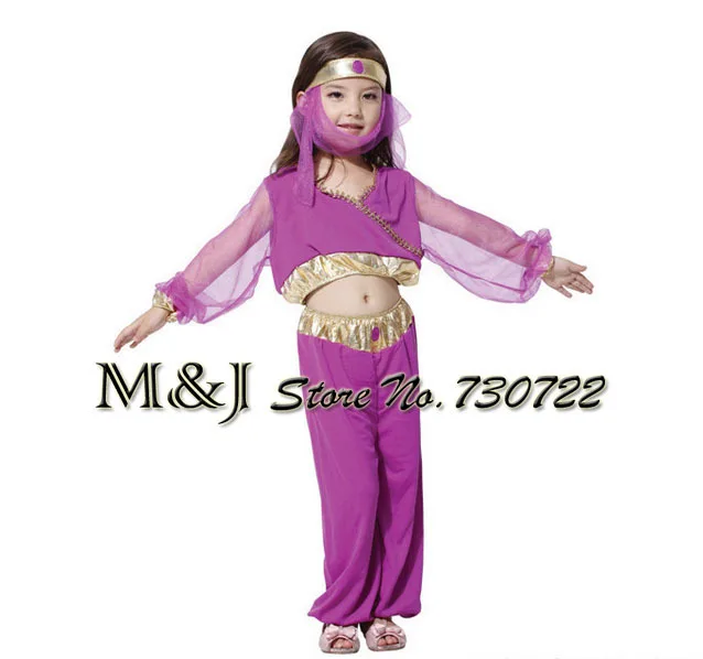 Арабская принцесса детская одежда индийские женщины костюмы на Хэллоуин для Маскарадного костюма детский сад