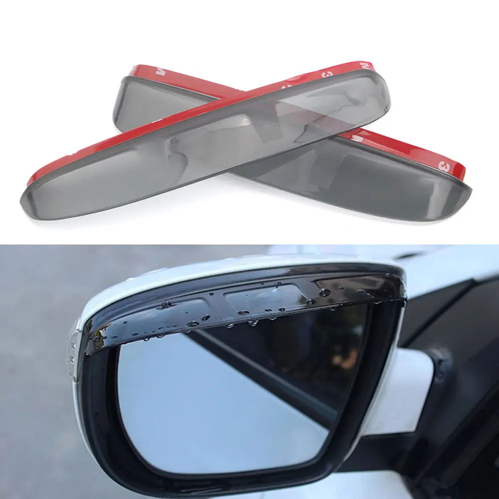 

2pcs Door Side Mirror Rear view Rain Guard Visor Shield Cover Trim Sticker ABS Fit for Dodge Journey JCUV Fiat Freemont 2010+