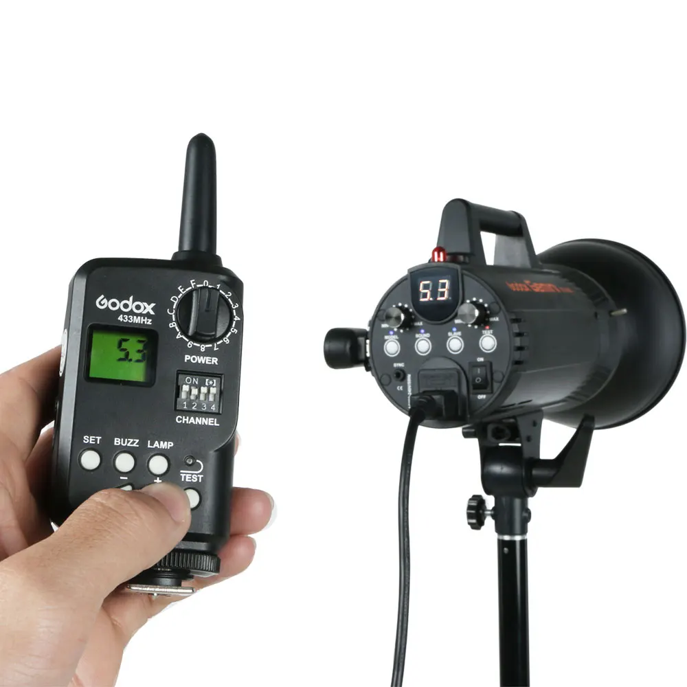 Godox-ワイヤレスリモコンft-16トリガー,433mhz,1x送信機と2x